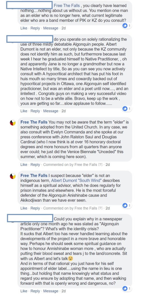 Screenshot of allegations about Albert Dumont on Facebook